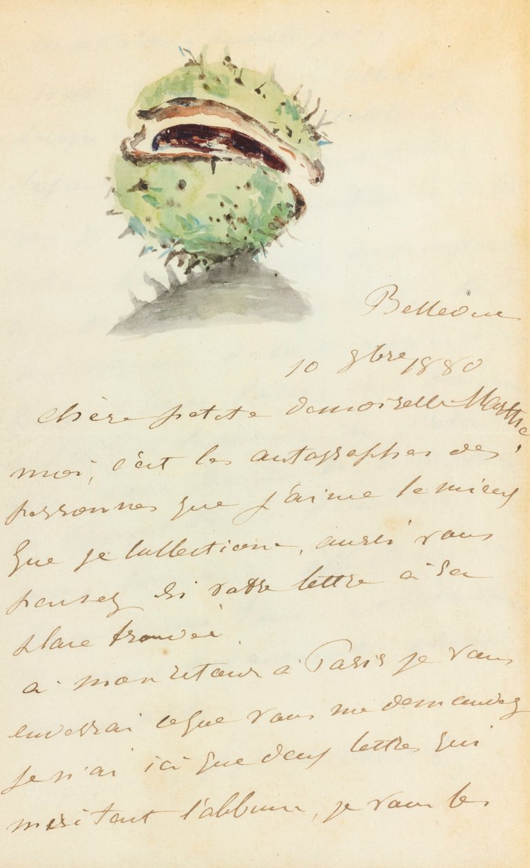 Dopis od Édouard Manet