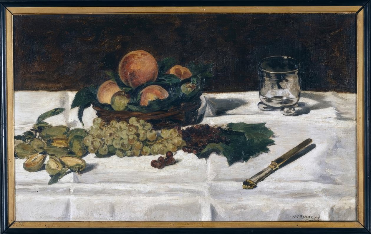Zátiší: ovoce na stole od Édouard Manet