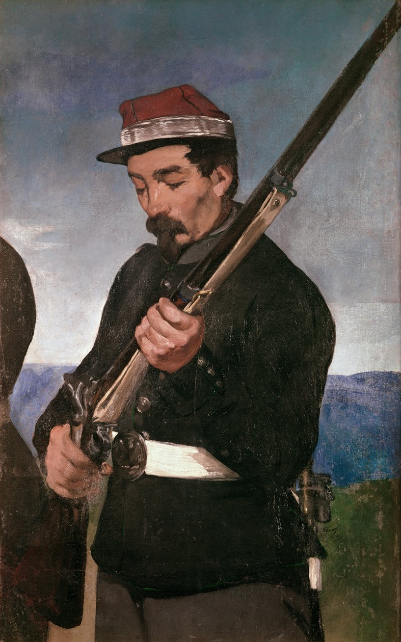 Nepověřený důstojník drží svou pušku od Édouard Manet
