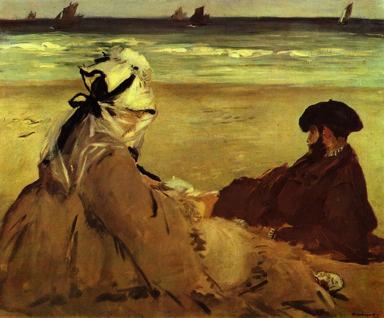 Na pláži od Édouard Manet