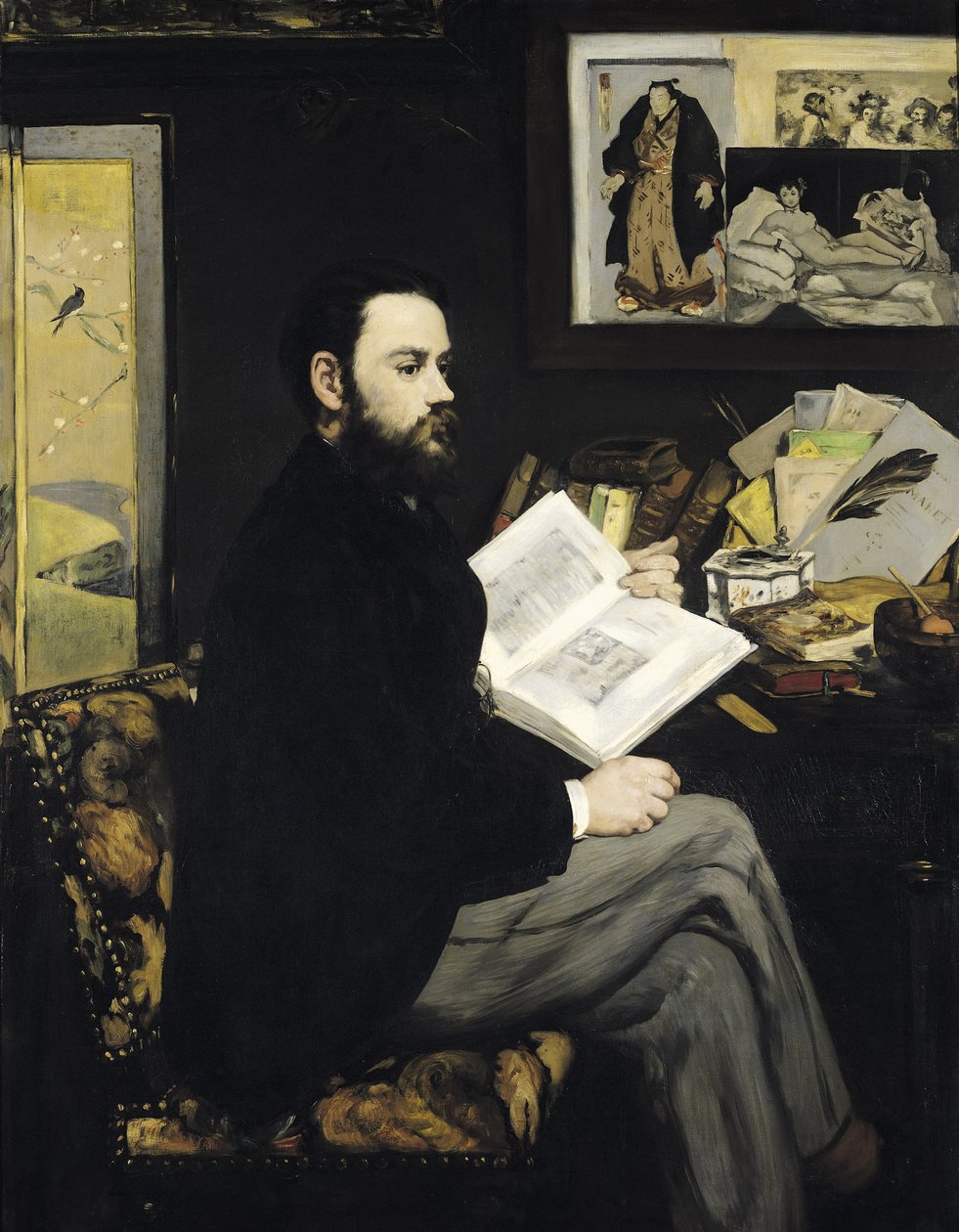 Portrét Emile Zola (1840-1902) 1868 od Édouard Manet