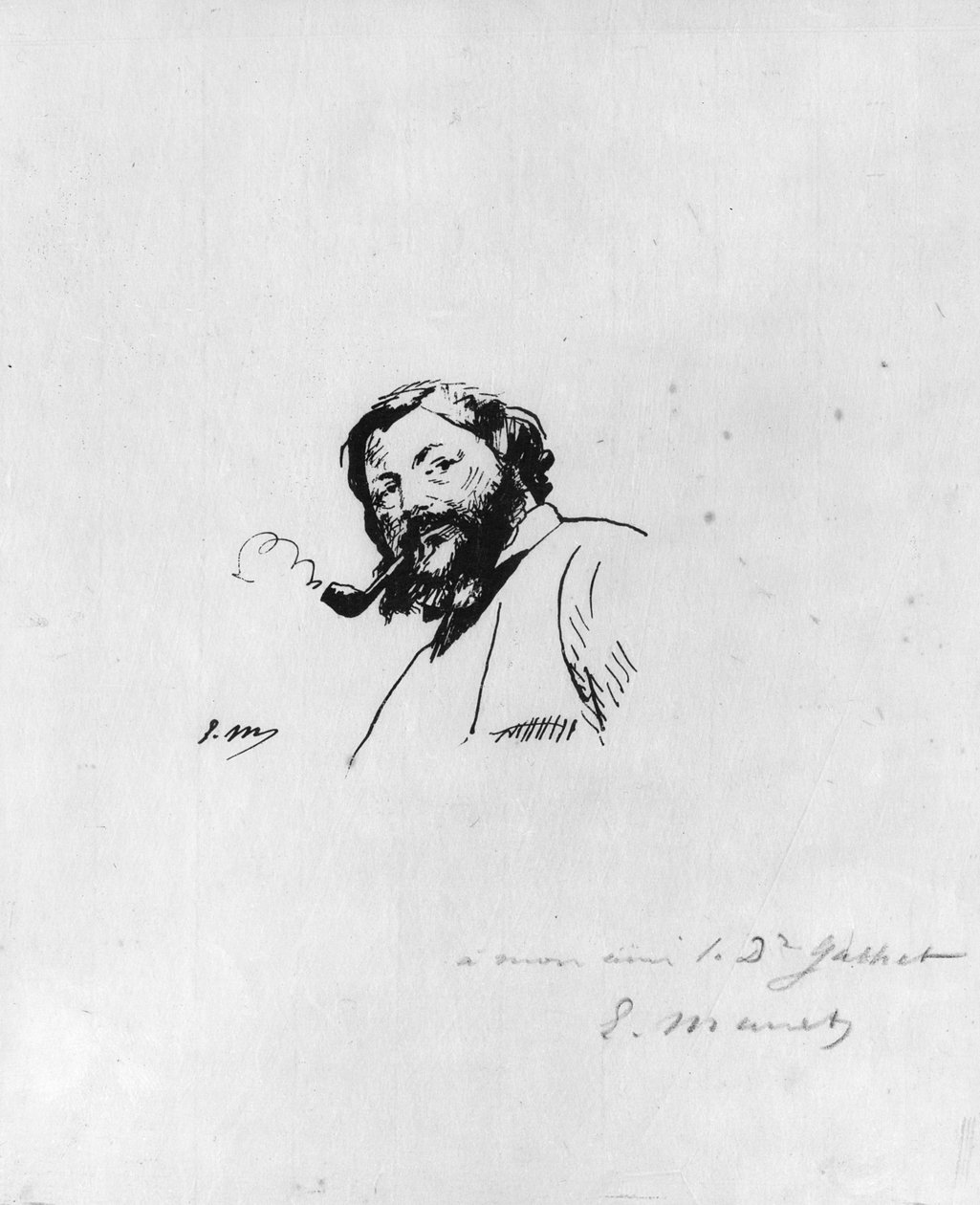 Portrét Gustava Courbeta od Édouard Manet