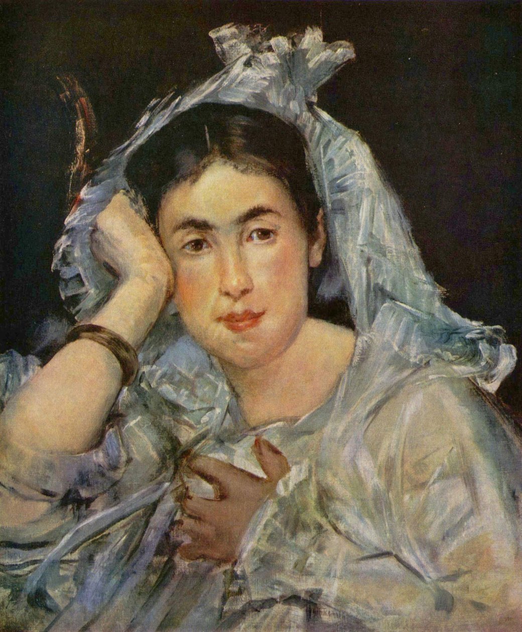 Portrét Marguerite de Conflans s kapucí od Édouard Manet