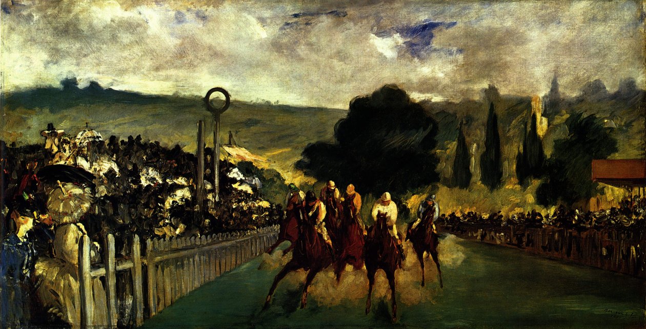 Běh v Longchamp od Édouard Manet