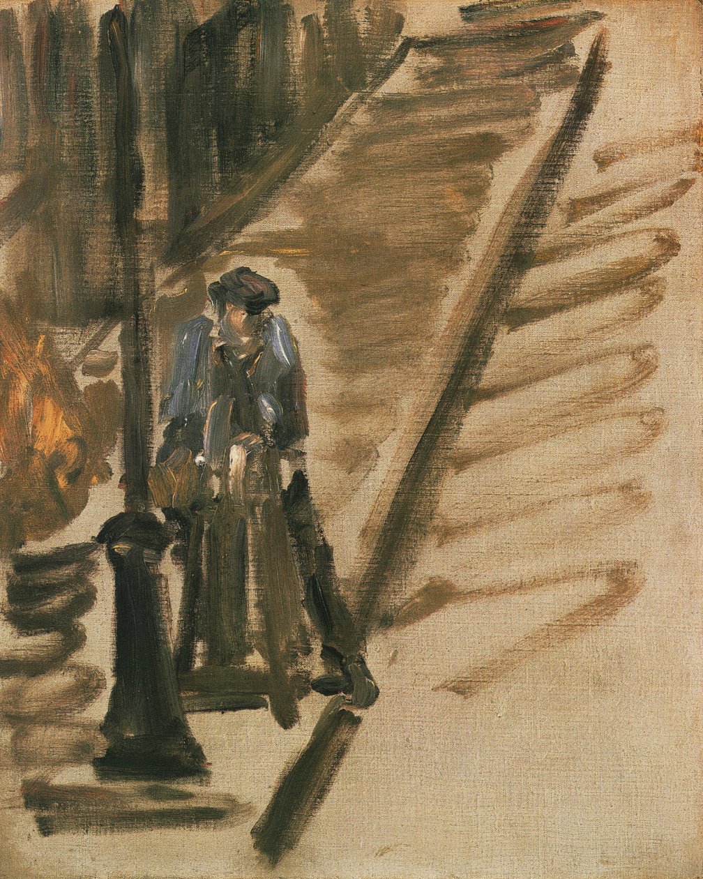 Rue Mosnier s ořezávátkem od Édouard Manet