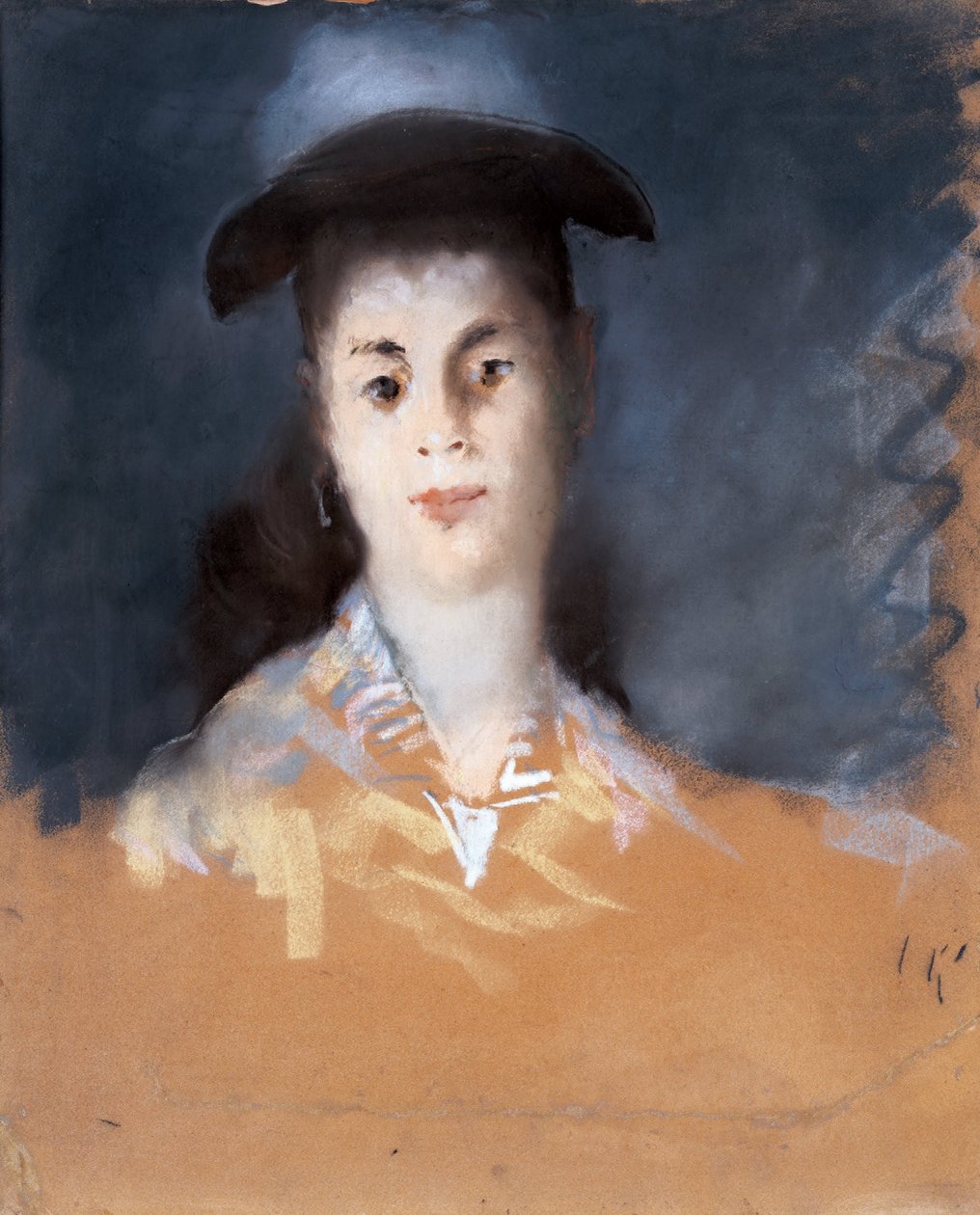 Žena nosí klobouk s hedvábnou gázou od Édouard Manet