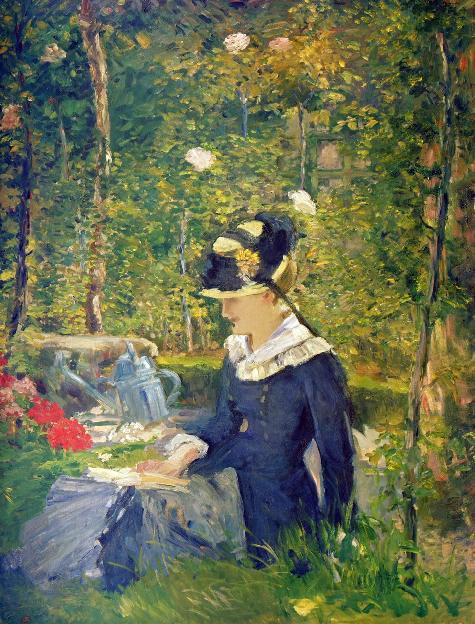 Mladá žena u vchodu do zahrady Bellevue (Marguerite), 1880 od Édouard Manet