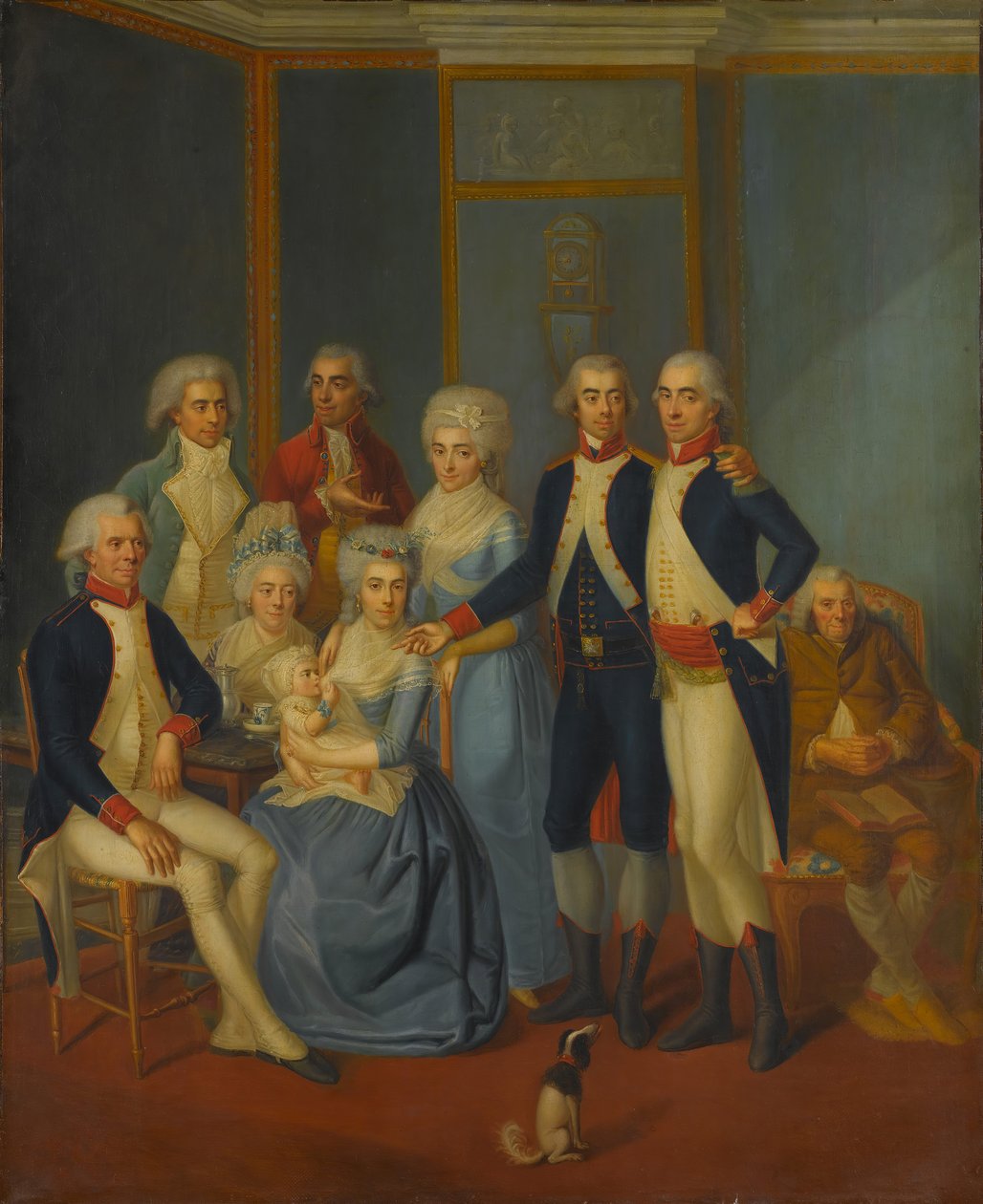 Portrét vojenské rodiny, ca. 1789-90. od early 19th century painter.
