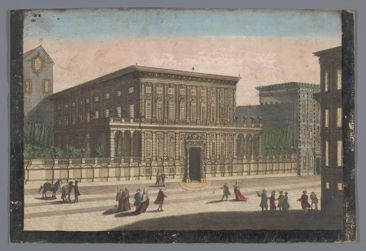 Nachází se na Palazzo Doria-Tursi te Genua Pohled na Palazzo del Duca d