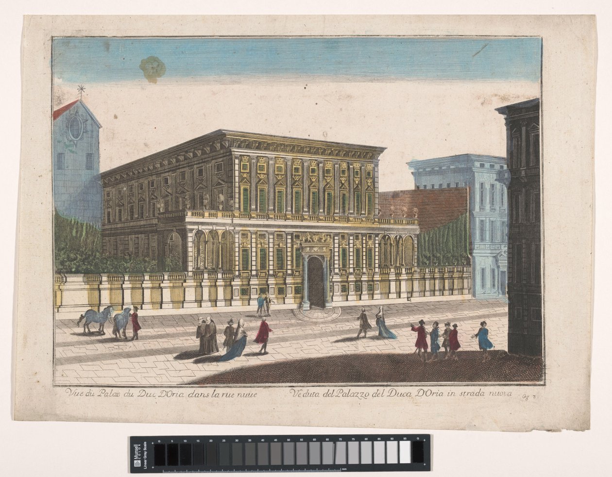 Nachází se na Palazzo Doria-Tursi te Genua Pohled na Palazzo del Duca d