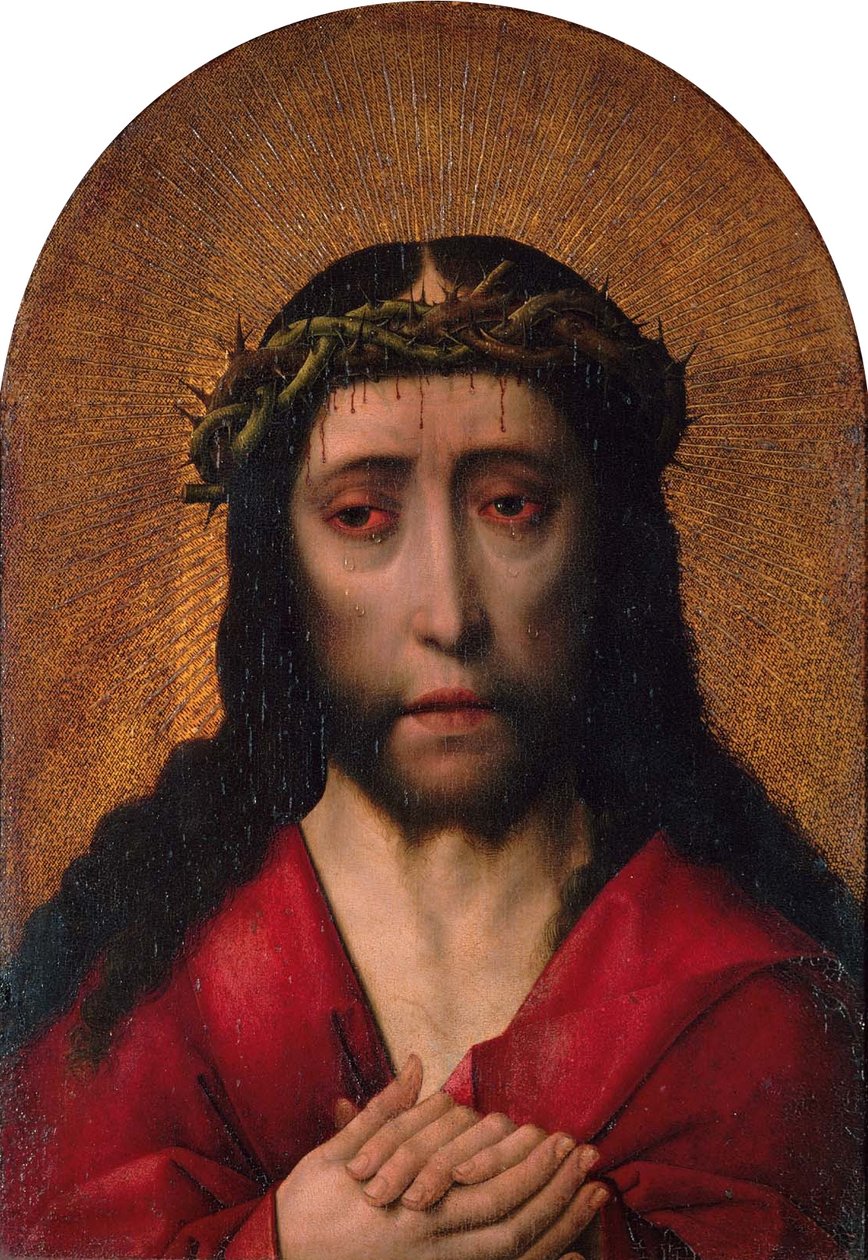 Kristus korunován trny od follower of Dieric Bouts