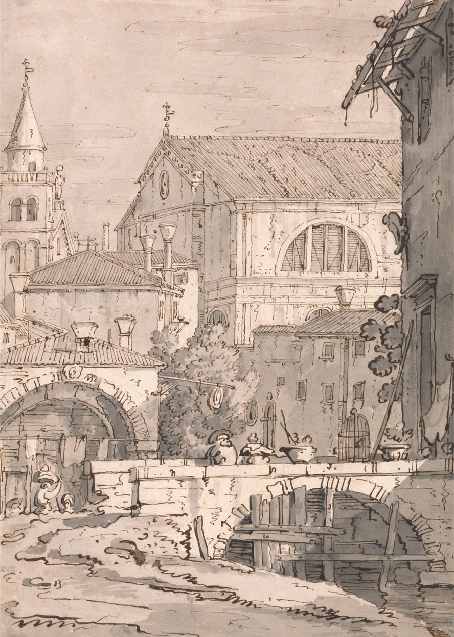 Benátská fantazie od imitator of Canaletto