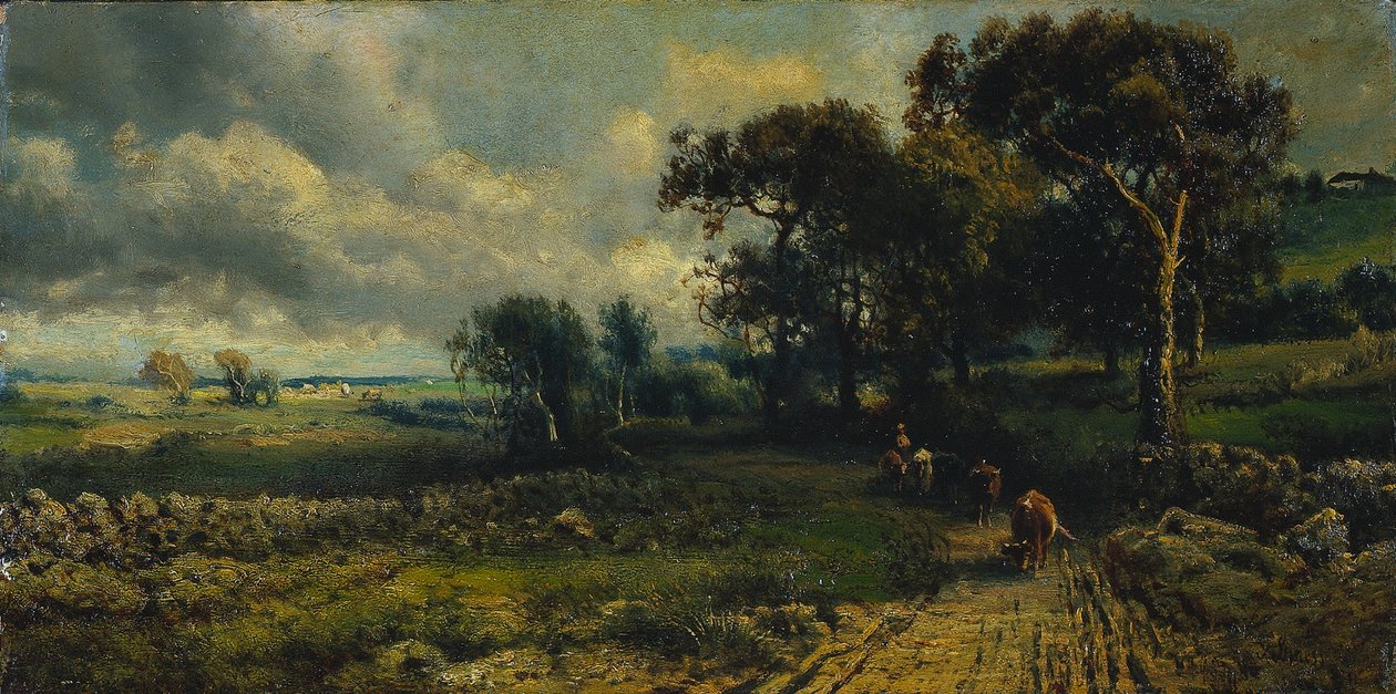 Fleecy mraky od imitator of George Inness