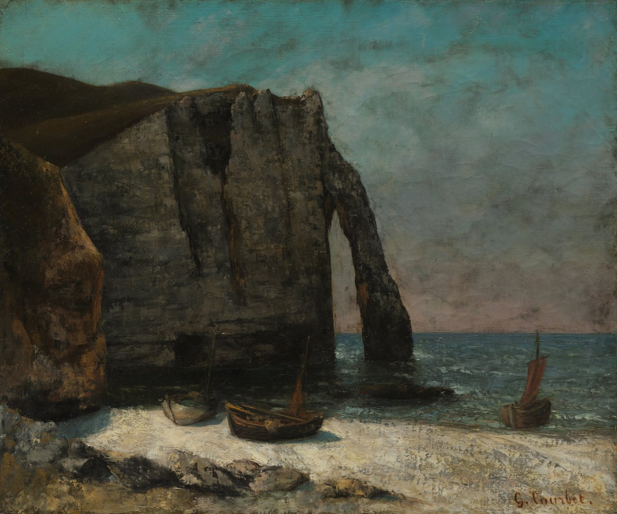 Útes v Étretatu od imitator of Gustave Courbet