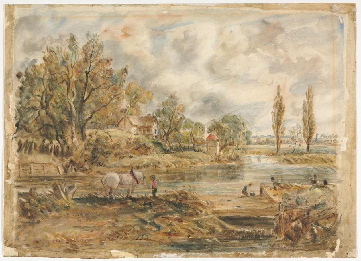 Bílý kůň od imitator of John Constable