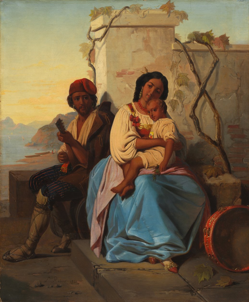 Italská scéna od imitator of Léopold Robert