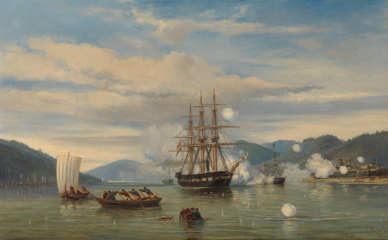HMS Parní bitevní loď Medusa Otevření úžiny Shimonoseki HMS 