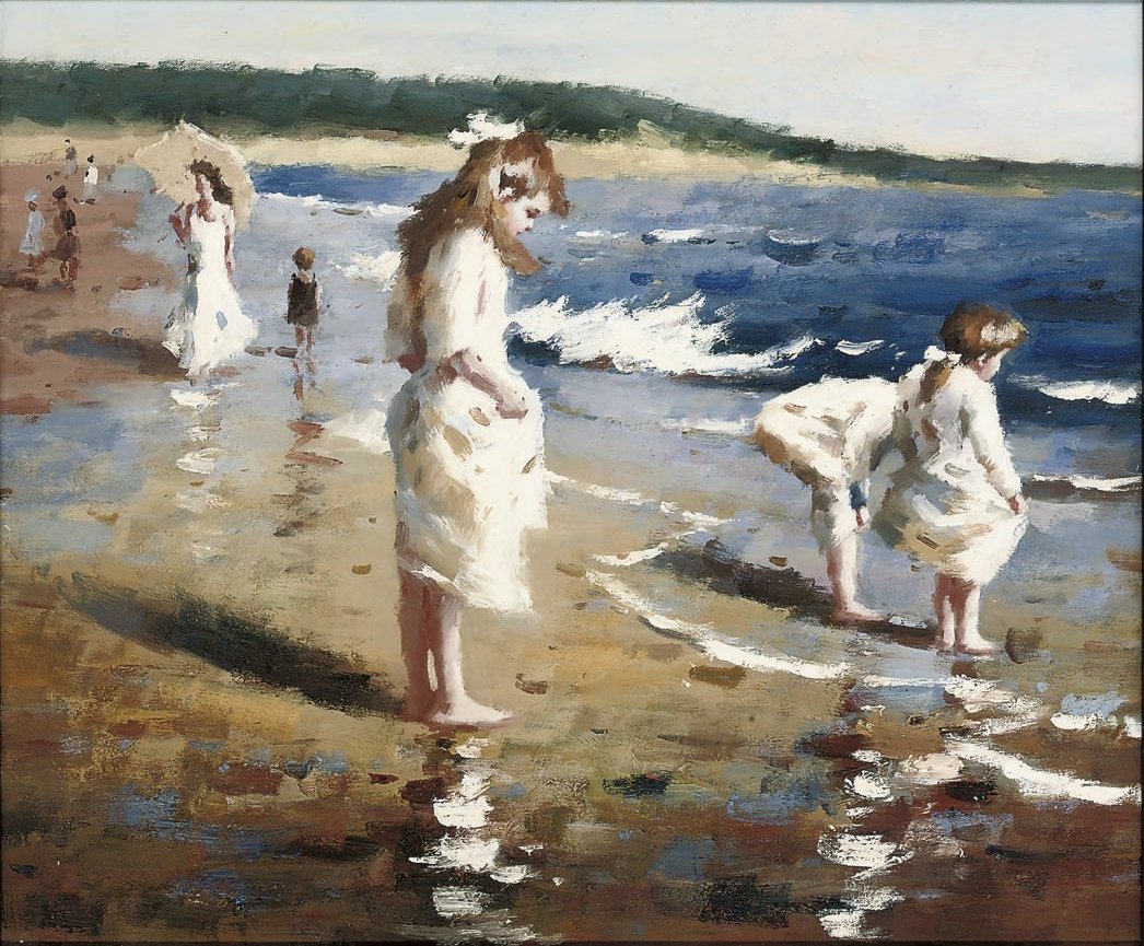 Letní den na plážiEspanol: Letní den na pláži od Joaquín Sorolla