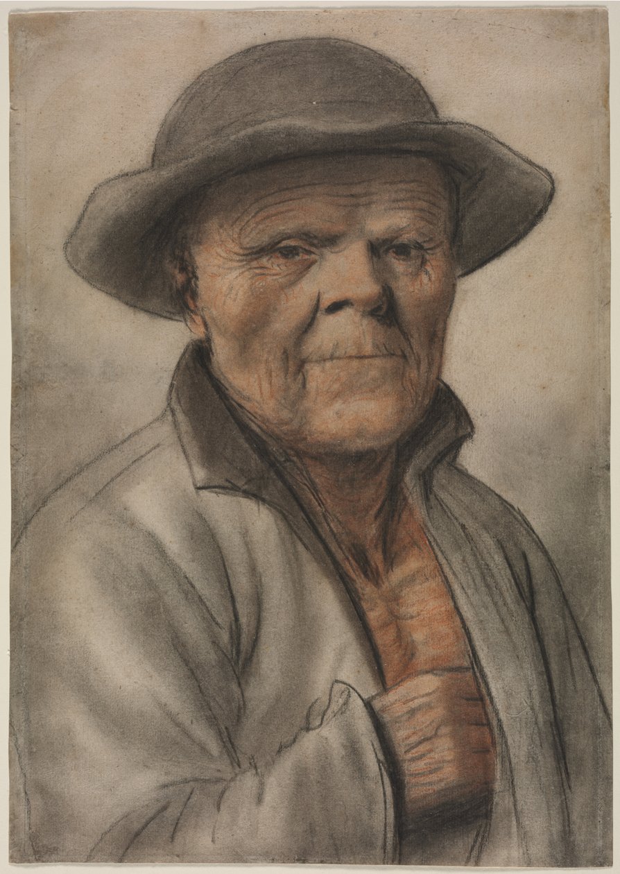 Portrét starého muže od manner of Nicolas Lagneau