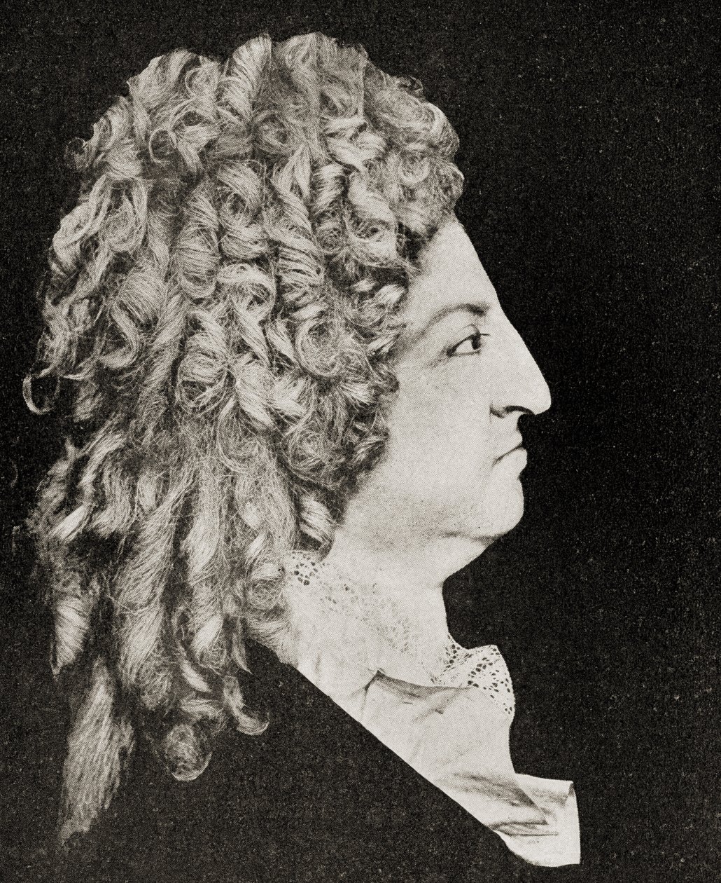 Ludvík XIV. (1638-1715) francouzský král v roce 1706 od Antoine Benoist or Benoit du Cercle
