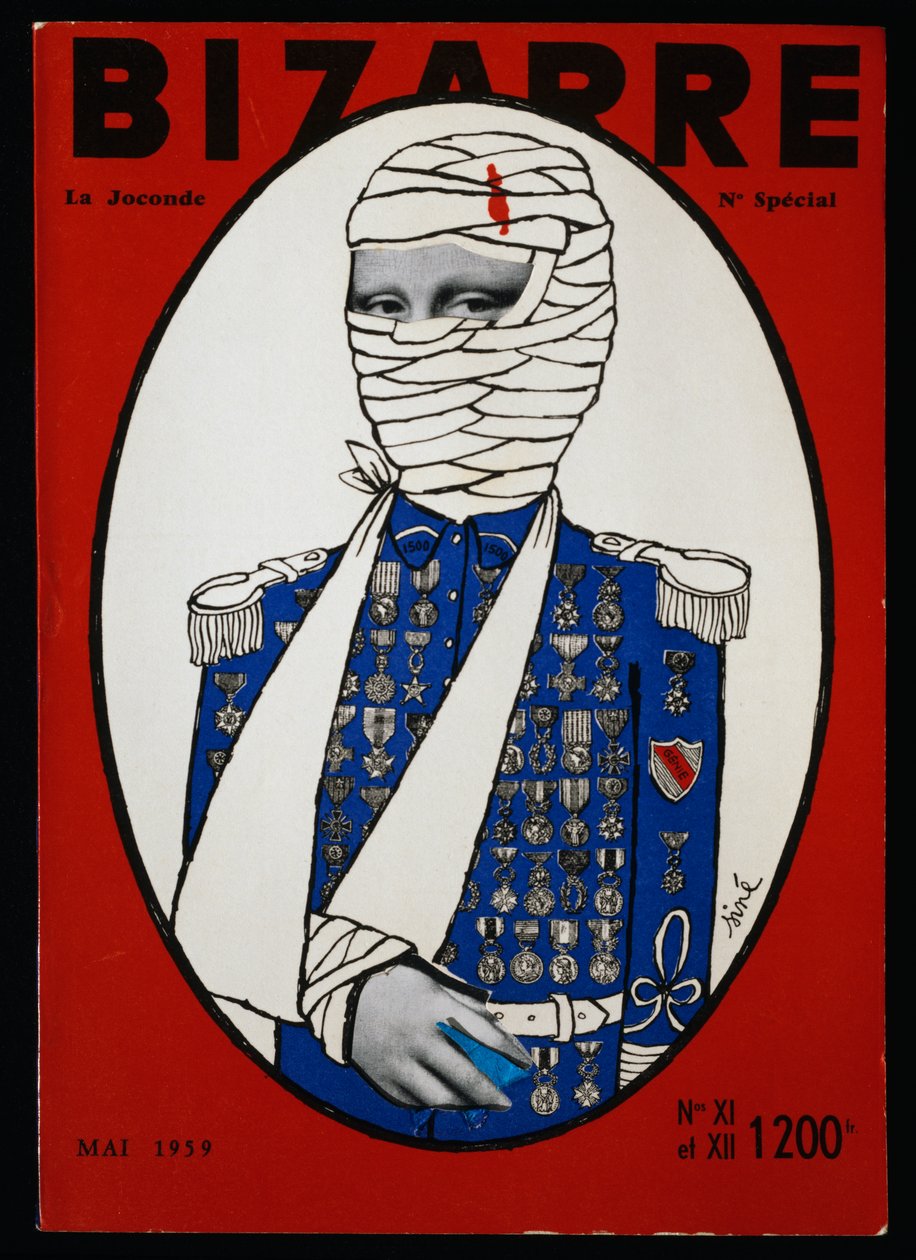 Mona Lisa, obálka zvláštního vydání časopisu Bizarre, Paříž, Libreries des Tuileries, květen 1959, Francie, 20. století od Theodore Charles Ange Coquelin