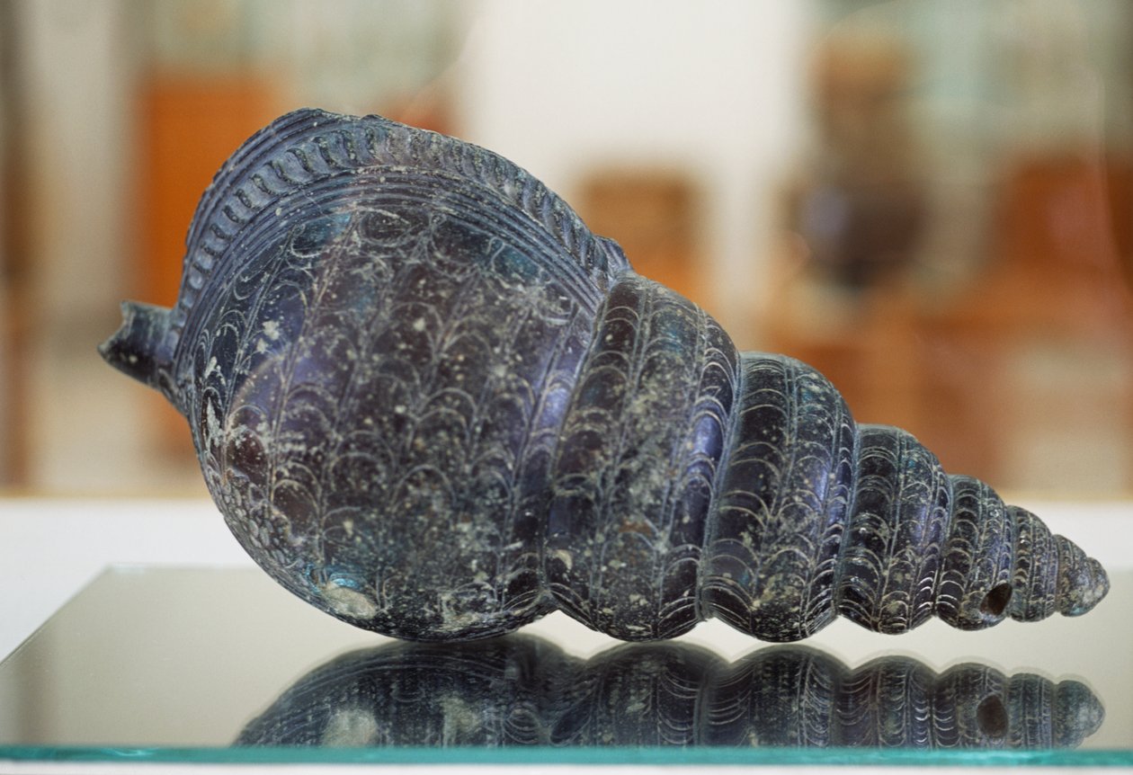 Triton-shell rhyton (rituální nádoba), z paláce Malia, Kréta, Řecko, minojská civilizace od Unbekannt Unbekannt