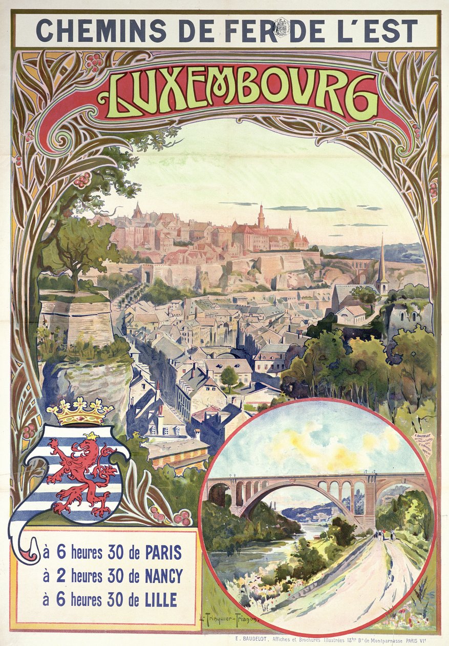 Plakátová reklama Lucembursko, kolem roku 1900 od pseudonym of Trinquier, Louis Trinquier Trianon