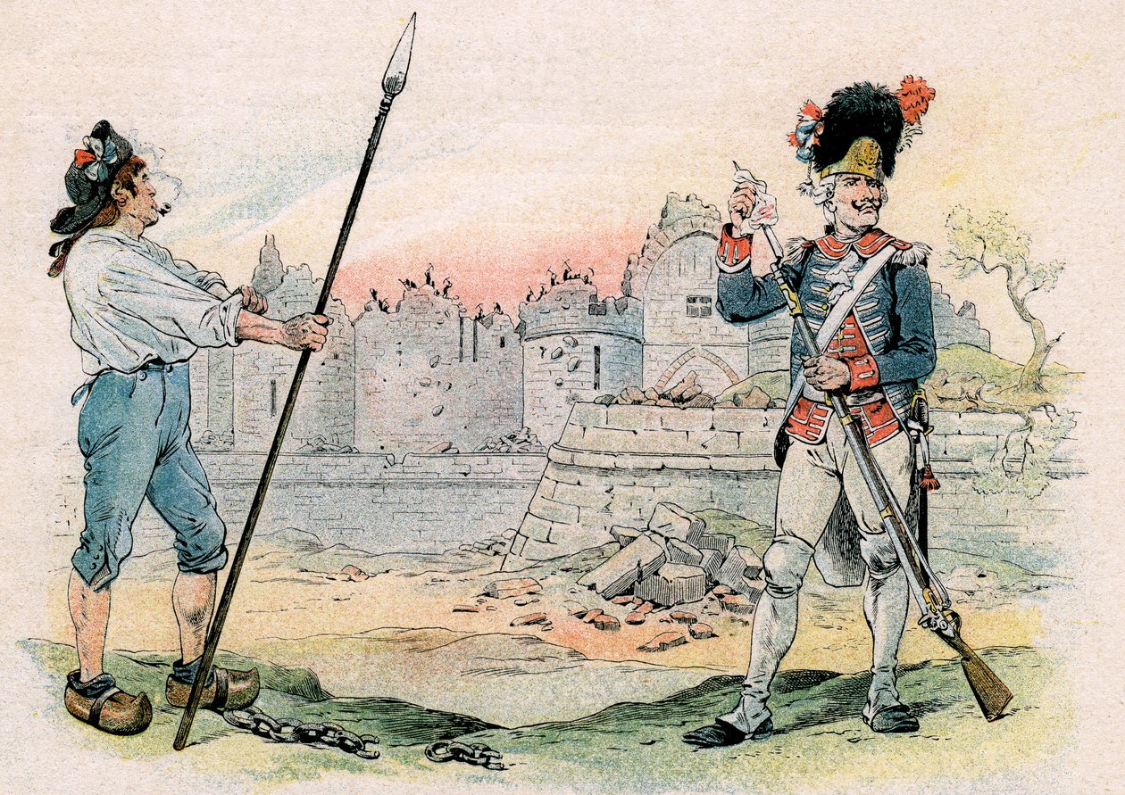 Zničení (demolice, demontáž) Bastily od pseudonym for Onfray de Breville Jacques Job