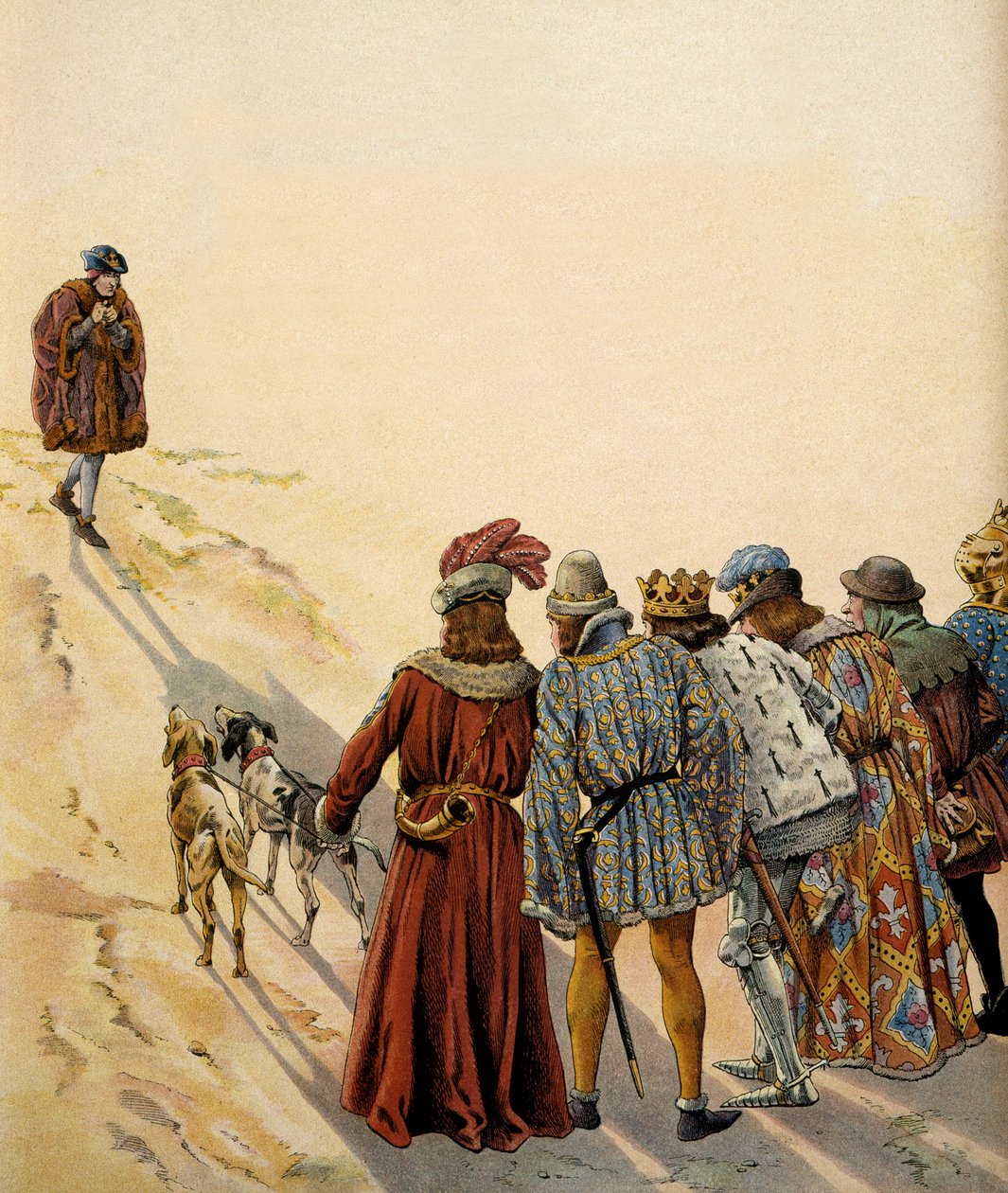 Dějiny Francie ve středověku (středověk): hrabě z Charolais (tehdy Karel Temeraire (1433-1477), Francois II., vévoda z Bretaně (1433-1488), Karel Francouzský, vévoda z Berry a bratr krále (1446-1472), Jan II., vévoda z Bourbonu (1426- od pseudonym for Onfray de Breville Jacques Job