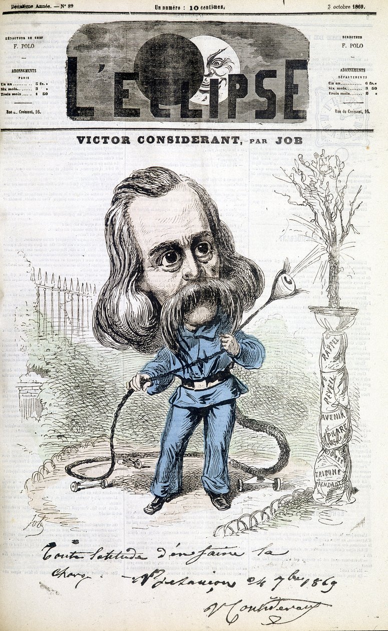 Vtipná kresba na Victor Recital (1808 - 1893) od Joba. Obálka "" L