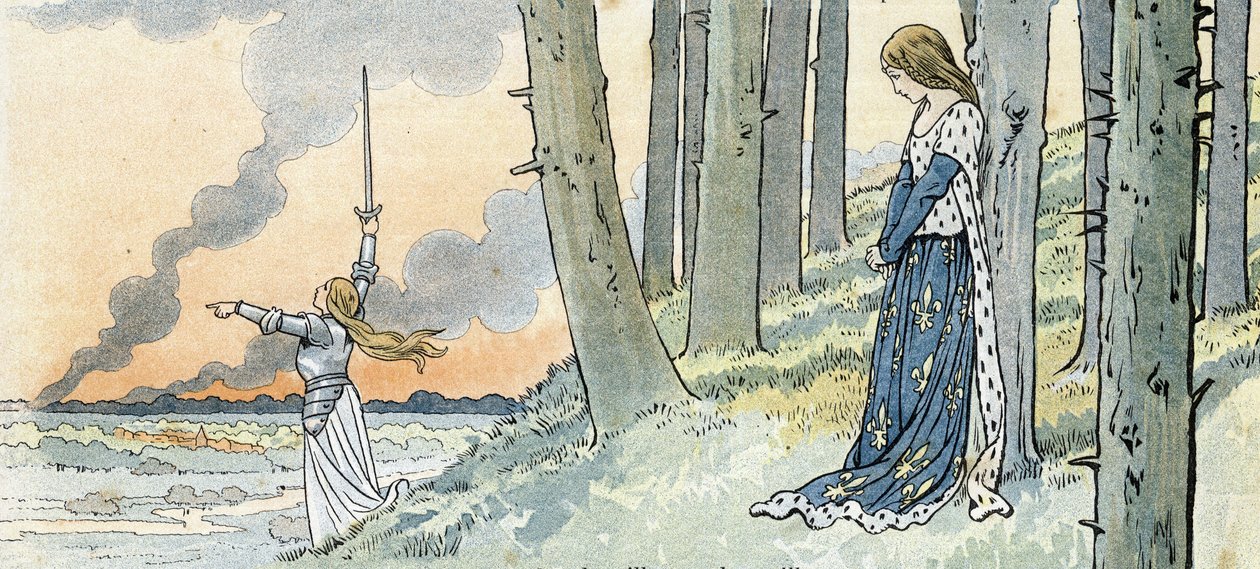 Stoletá válka „Francie“, její příběh vyprávěl G. Montorgueil, vyobrazeno Jobem“ 1896 (rytina) od pseudonym for Onfray de Breville Jacques Job