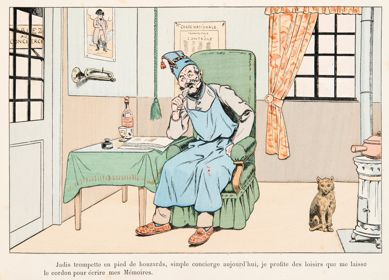 Jacques Marie Gaston Onfroy de Breville dit JOB (1858-1931) - Psaní vzpomínek poloviční bilance, soukromá sbírka od pseudonym for Onfray de Breville Jacques Job
