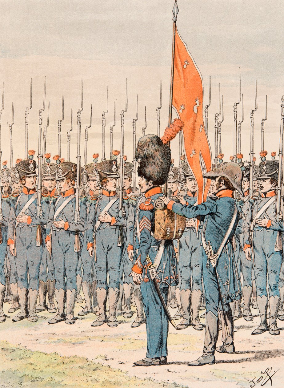 Jacques Marie Gaston Onfroy de Breville dit JOB (1858-1931) - Výstroj francouzských vojáků za všech okolností: Řídítka lehké pěchoty, soukromá sbírka od pseudonym for Onfray de Breville Jacques Job