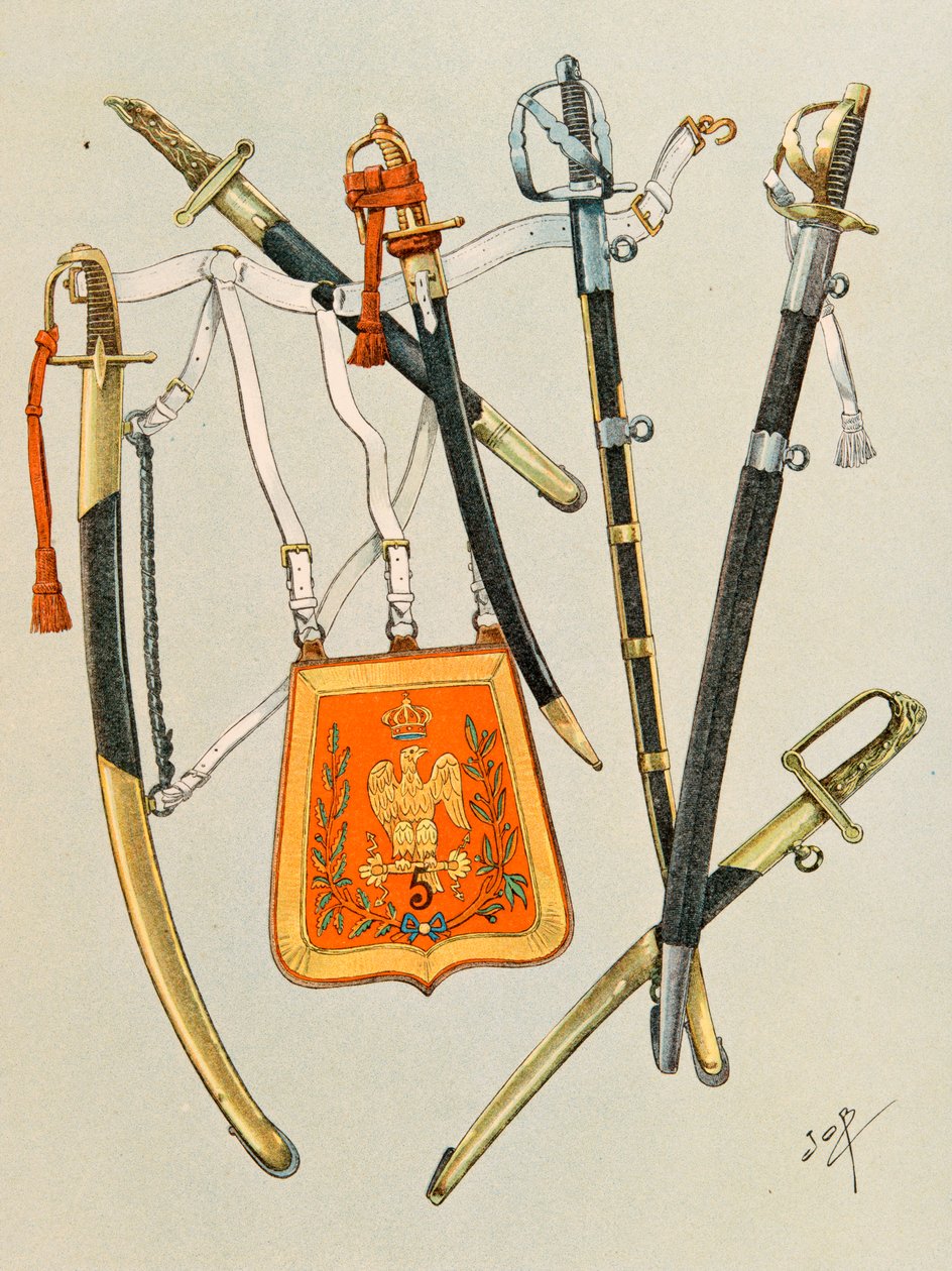 Jacques Marie Gaston Onfroy de Breville dit JOB (1858-1931) - Výstroj francouzských vojáků za všech okolností: Arms of Troops, Group 1, Private Collection od pseudonym for Onfray de Breville Jacques Job