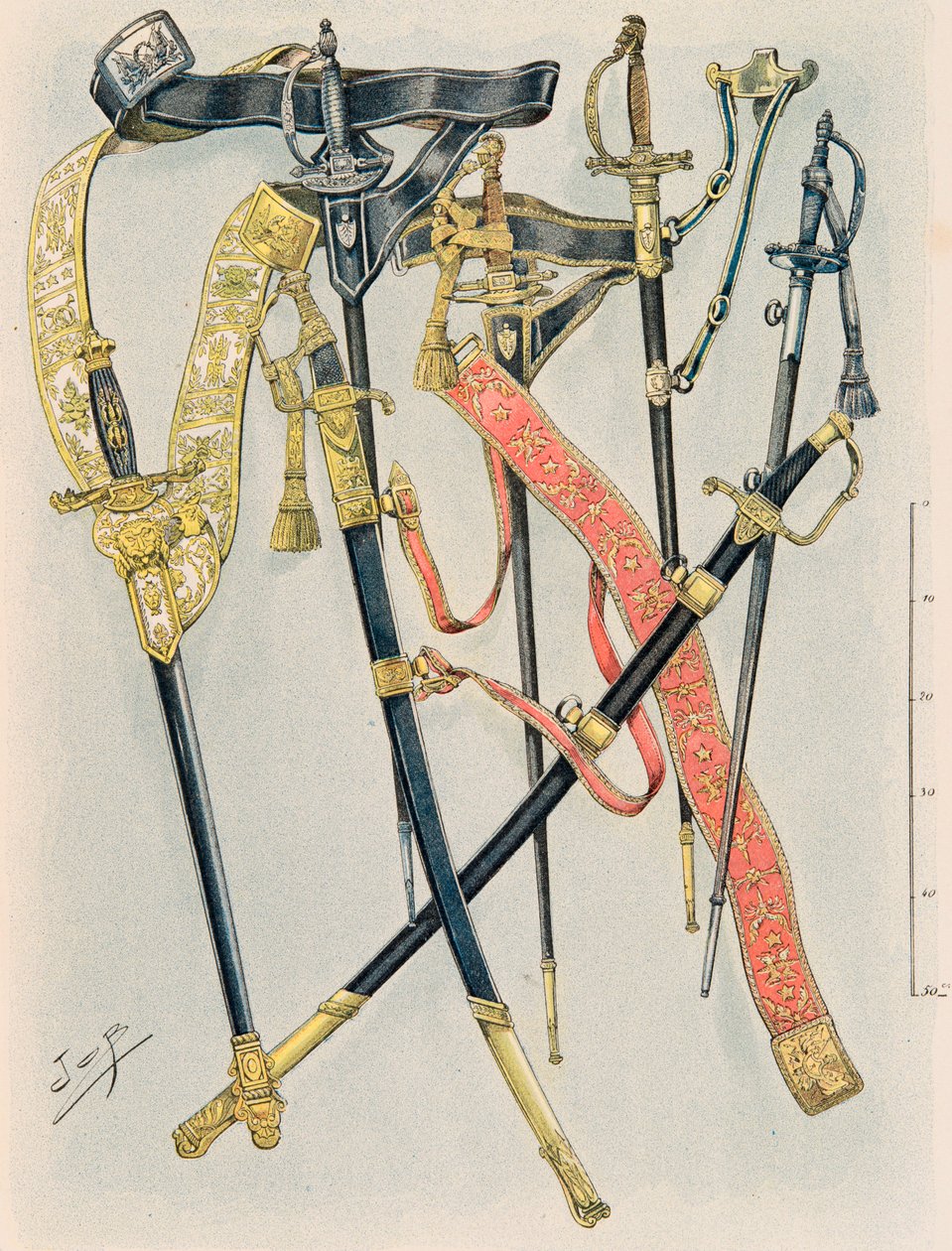 Jacques Marie Gaston Onfroy de Breville dit JOB (1858-1931) - Výstroj francouzských vojsk za všech okolností: Zbraně majorů států, nařízení roku XII, soukromá sbírka od pseudonym for Onfray de Breville Jacques Job