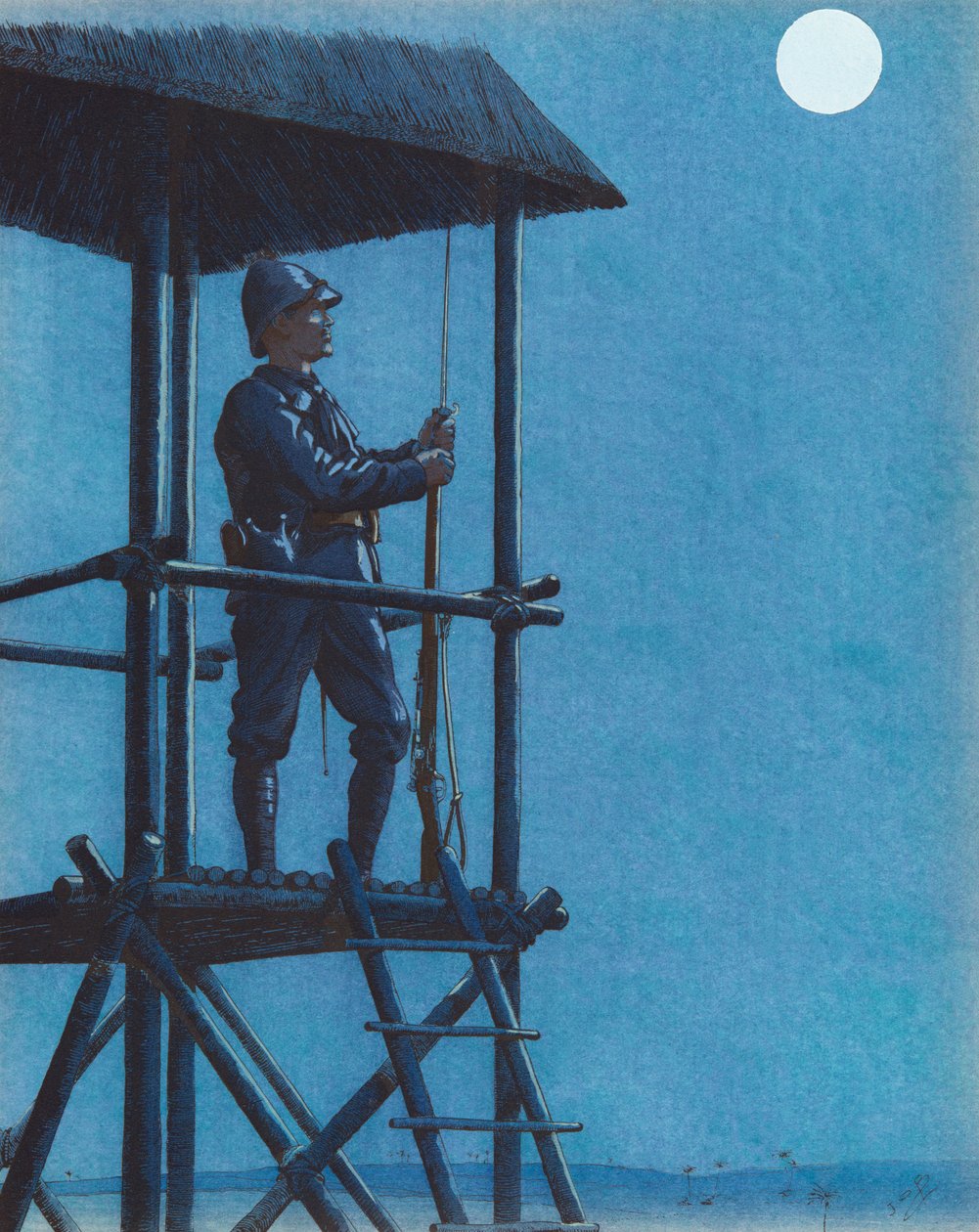Jacques Marie Gaston Onfroy de Breville dit JOB (1858-1931) - Porsouin (voják námořní pěchoty na stráži), soukromá sbírka od pseudonym for Onfray de Breville Jacques Job
