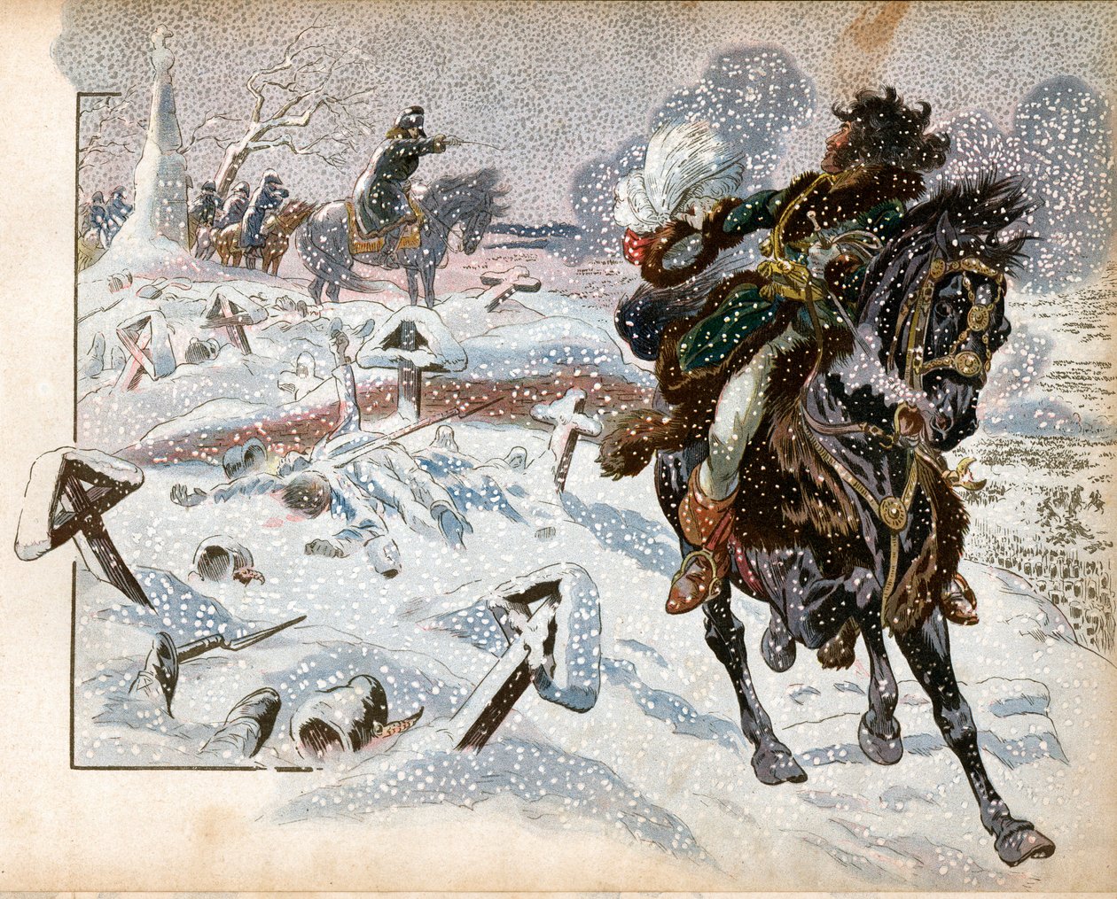 Joachim Murat (1767-1815) v bitvě u Eylau 8. února od pseudonym for Onfray de Breville Jacques Job