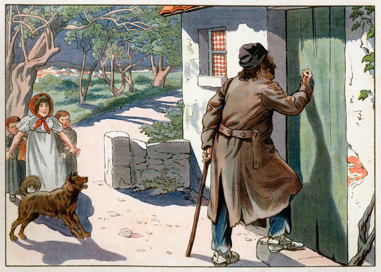Joachim Murat (1767-1815), dechu král Neapole, putoval v Provence po svém útěku z Neapole v roce 1815. Rytina Jacques Marie Gaston Onfray de Breville dit Job (1858-1931) od pseudonym for Onfray de Breville Jacques Job