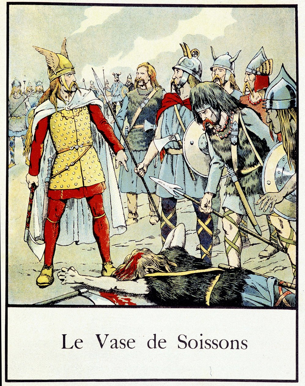 Váza ze Soissons - v „“Malá historie Francie““ od Jacquese Bainvilla, ed. Hříva od pseudonym for Onfray de Breville Jacques Job