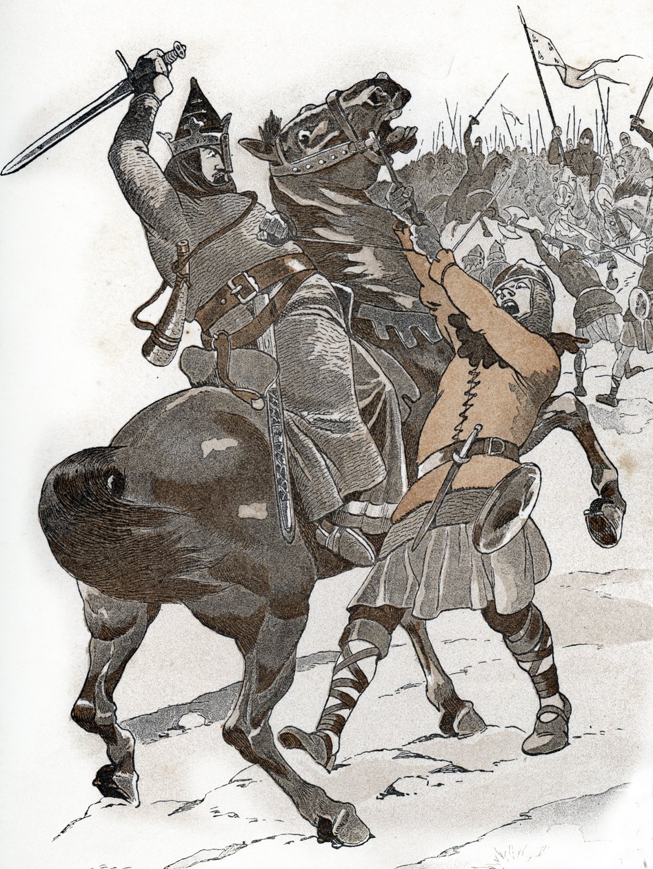 Louis VI le Gros v bitvě u Bremule (1119) "Nebereme francouzského krále, ani ve válce, ani v šachu!" od pseudonym for Onfray de Breville Jacques Job