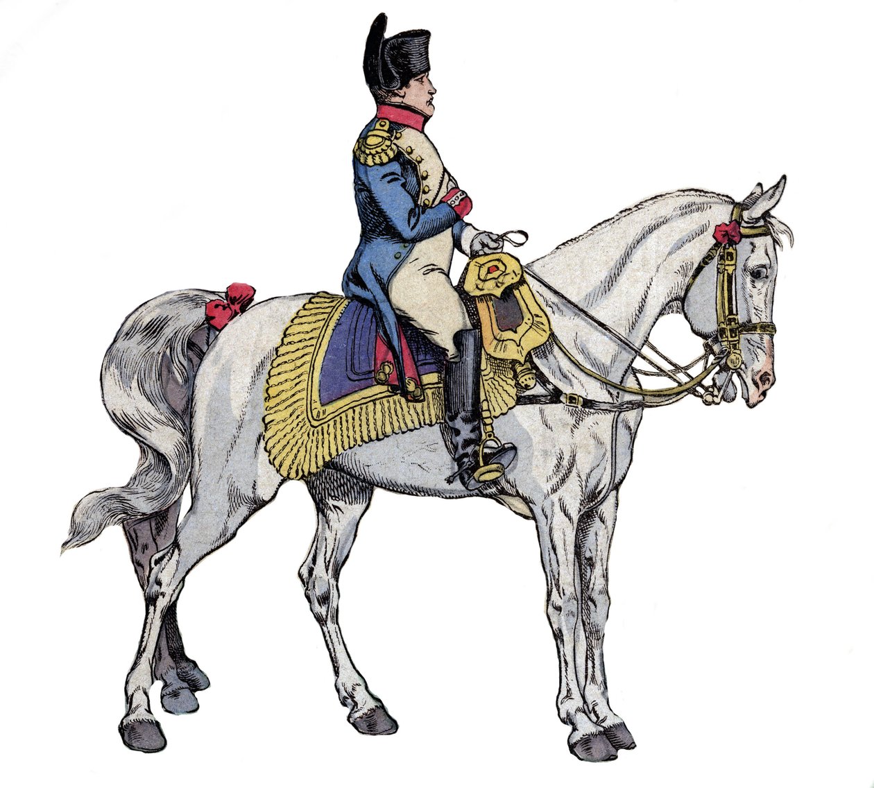 Napoleon na koni - litografie od Joba (Jacques Onfroy de Breville) z „“Le Grand Napoleon des Petites Enfants“““ 1893 od pseudonym for Onfray de Breville Jacques Job