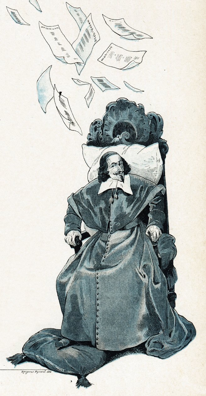 Portrét kardinála Julese Mazarina (Giulio Raimondo Mazzarino nebo Mazarino od pseudonym for Onfray de Breville Jacques Job