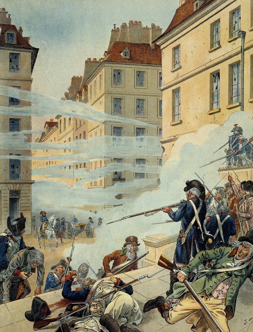 Royalistické povstání proti Úmluvě 5. října od pseudonym for Onfray de Breville Jacques Job