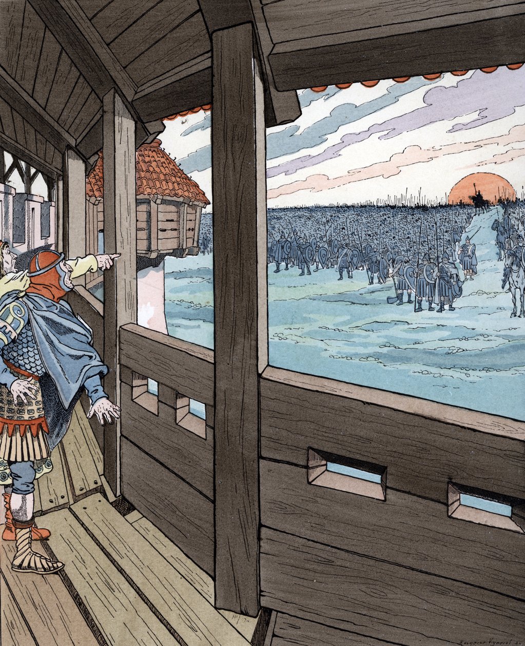 Siege of Pavia (773-774): Ogger křičí „Iron Man! Tady je Karel Veliký" od pseudonym for Onfray de Breville Jacques Job