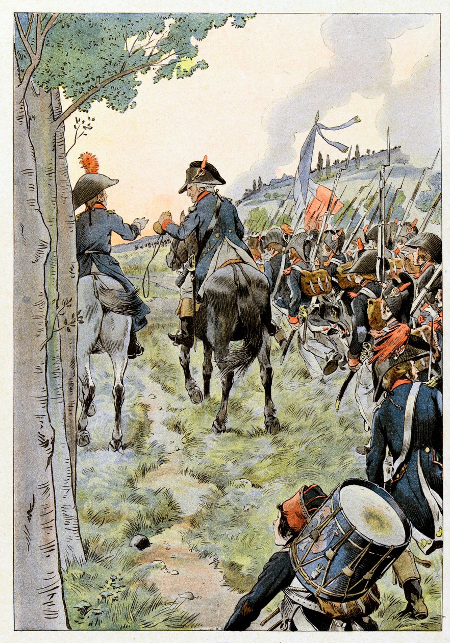 Theophile Malo Corret z věže (nebo Latour) z Auvergne (1743-1800) v roce 1800 s Rýnskou armádou - Ilustrace Job (Jacques Marie Gaston Onfray a Breville). ) (Jacques-Marie) (1858-1931) pro kniha od pseudonym for Onfray de Breville Jacques Job