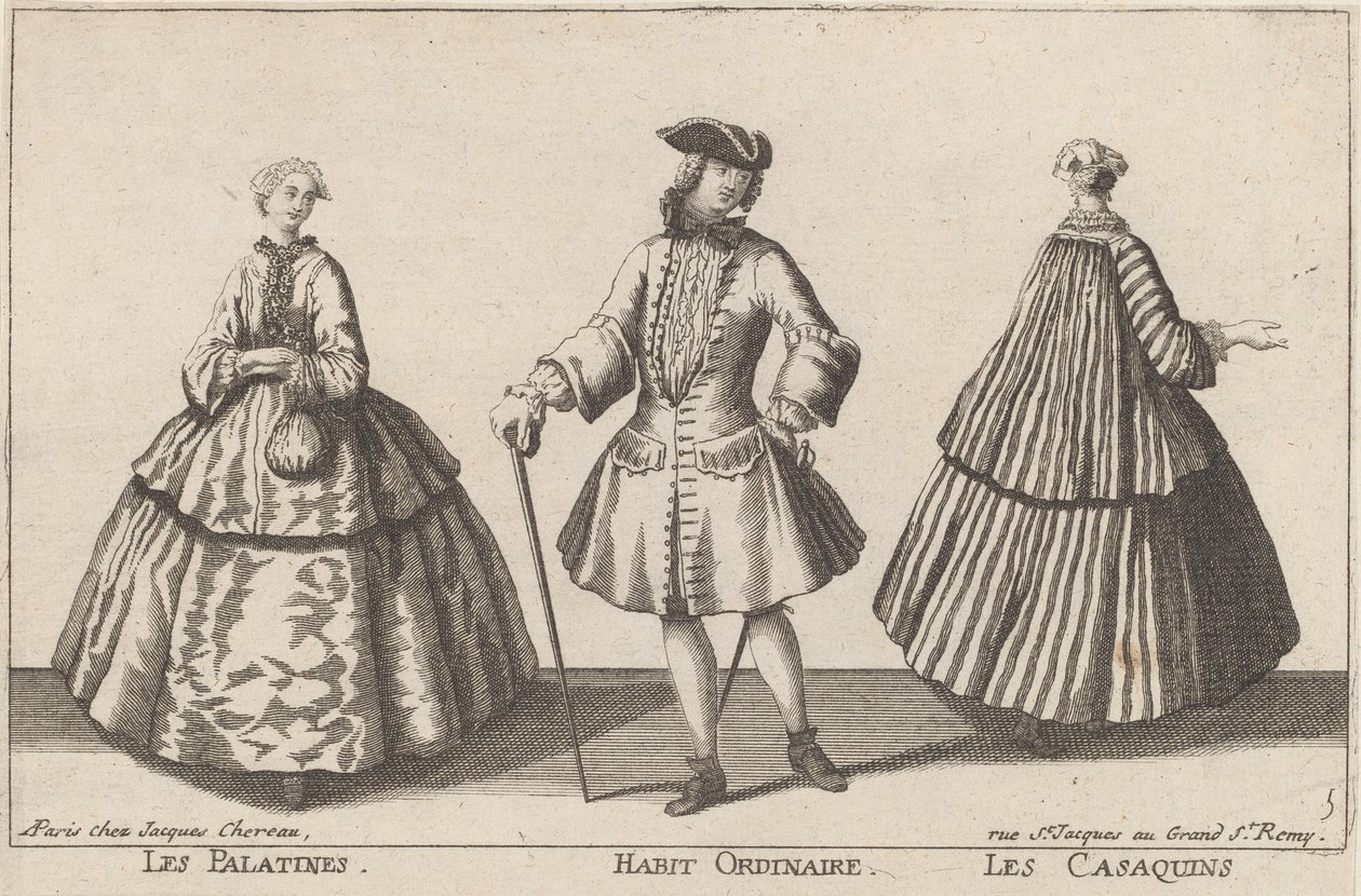 Palatines / Obyčejný zvyk / Casaquins od published by Jacques Chéreau