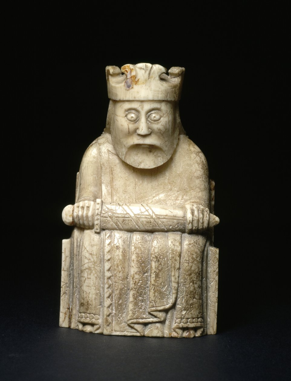 Lewis Chesspiece - King (mroží slonovina) od school Scandinavian