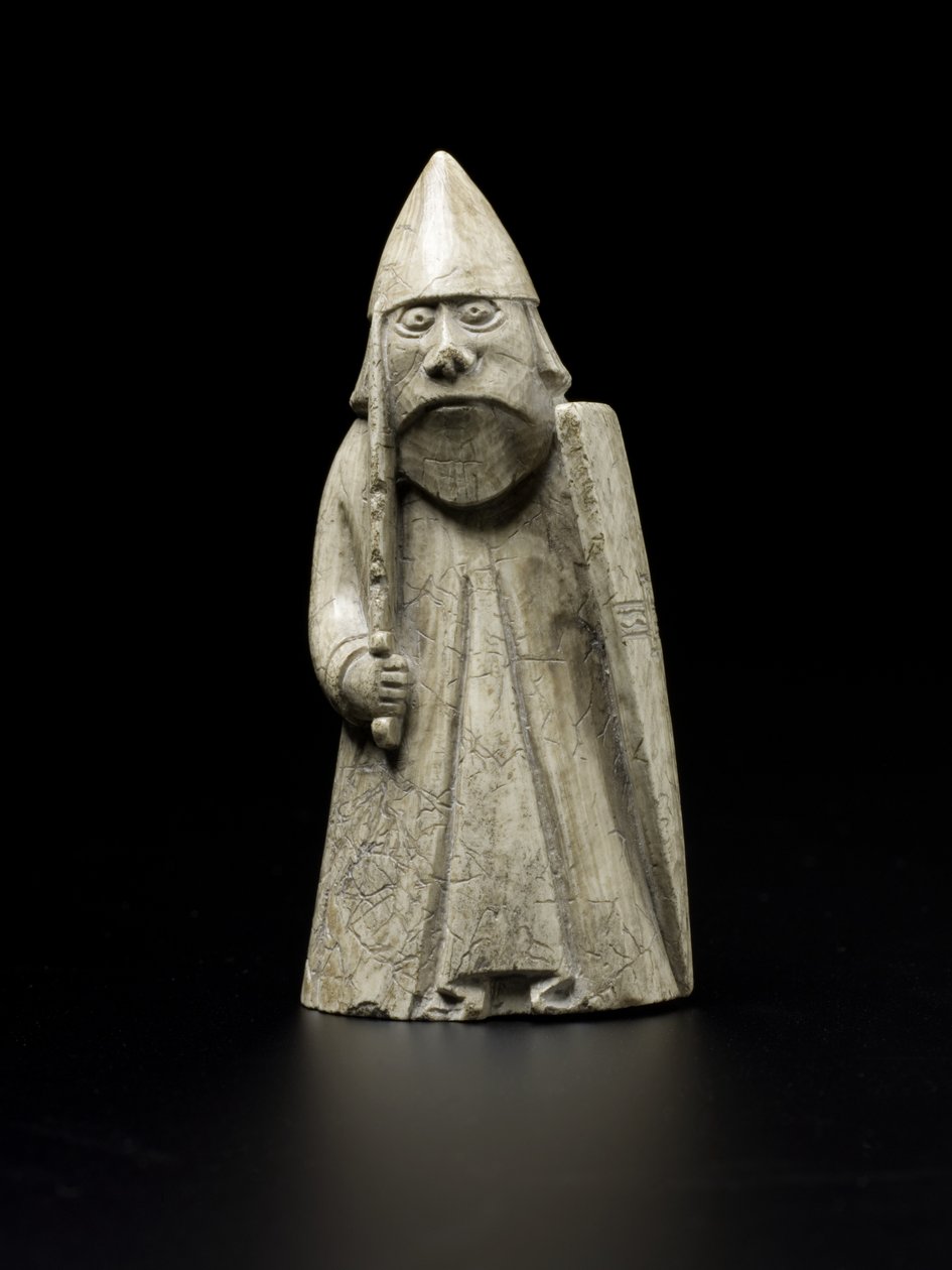 Lewis Chesspiece - Warder (mroží slonovina) od school Scandinavian