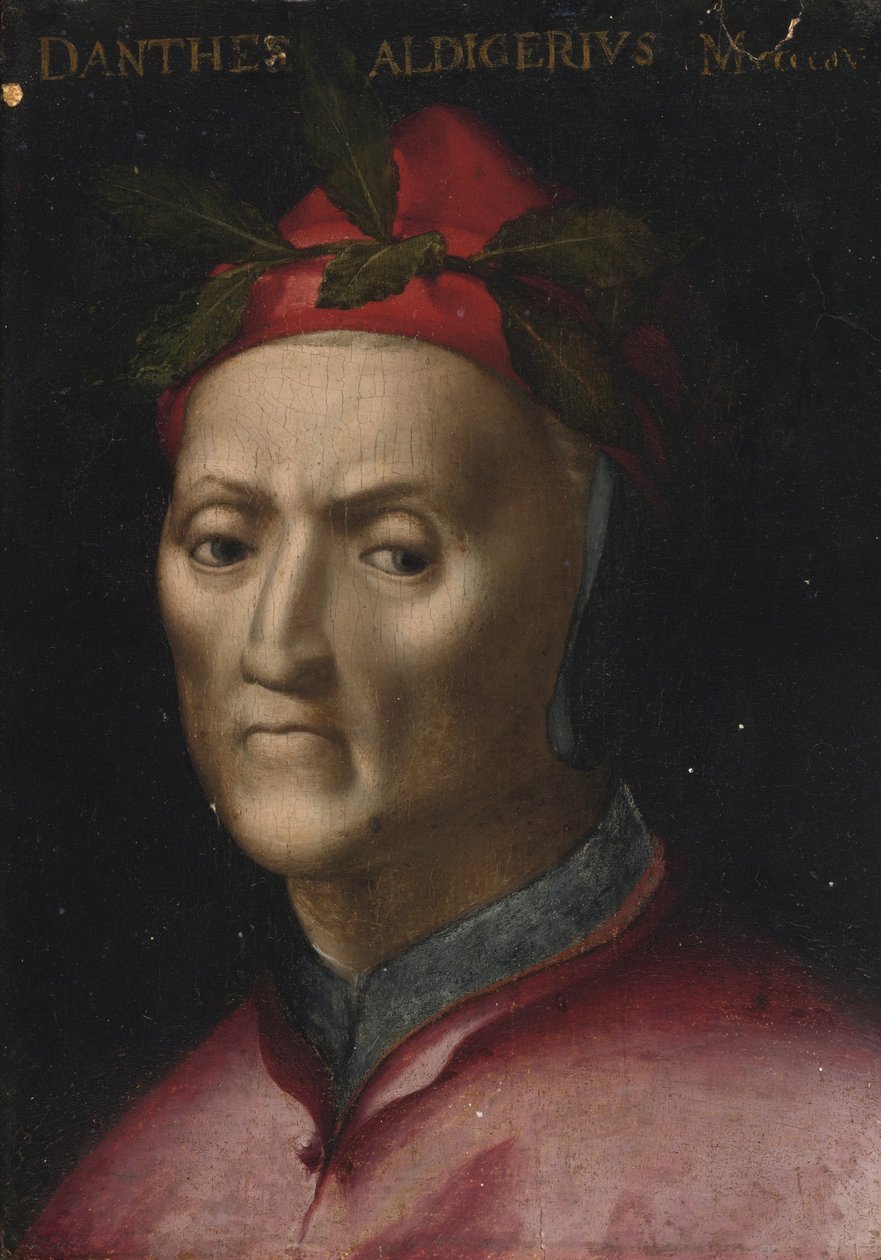 Portrét Dante Alighieri 1265-1321 od second half 16th cen. Italian