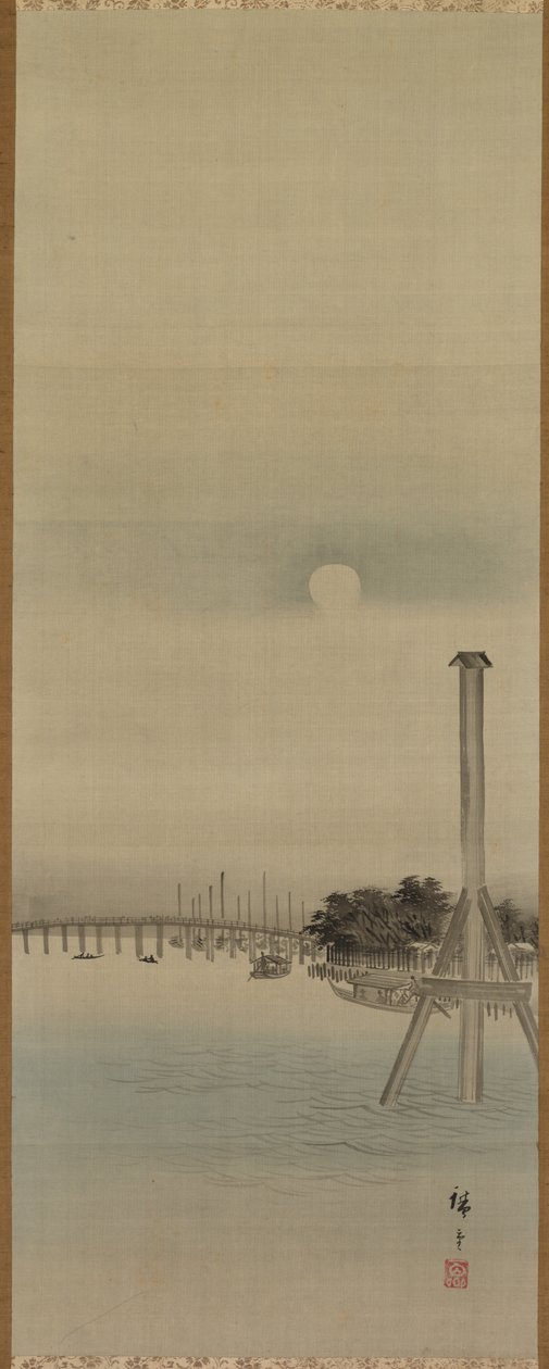 Noční scéna na řece Sumida od studio of Utagawa Hiroshige